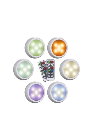 Tomshine Uzaktan Kumanda İle Kabine Işıkları Çok Renkli 6 Adet Çok Renkli