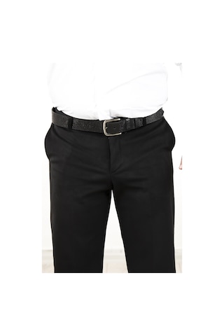 Neowit Erkek Siyah Içi Polarlı Yan Cep Klasik Kadife Pantolon Siyah