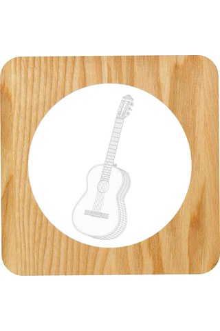 Homyl Usb Düşük Güç Enerji Led Gece Lambası Işık 3d Odun