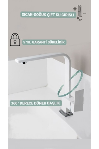 Sardıcı Sardici Kare Mutfak Eviye Bataryası Beyaz