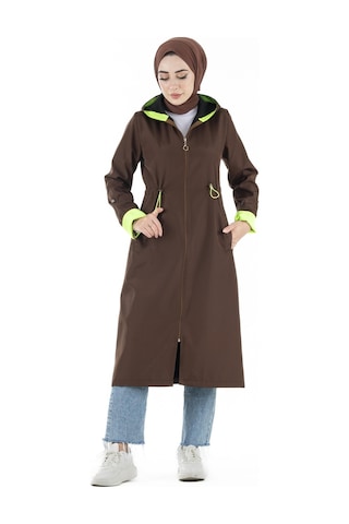 Sevitli Neon Trençkot-kahverengi-2447-kahverengi Kahverengi
