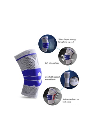 Kangvka Yaylı Destekli Silikon Dizlik - Koşu, Basketbol Ve Spor İçin Rahat Koruma Xl Çok Renkli