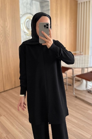 Kahijab Arlena Premium Rayon Takım - Siyah Siyah
