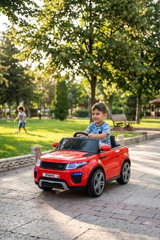 Raptor Gt 12 Volt Uzaktan Kumandalı Mp3 Bluetooth Destekli Otomatik Fren Sistemli Çocuk Akülü Araba Kırmızı