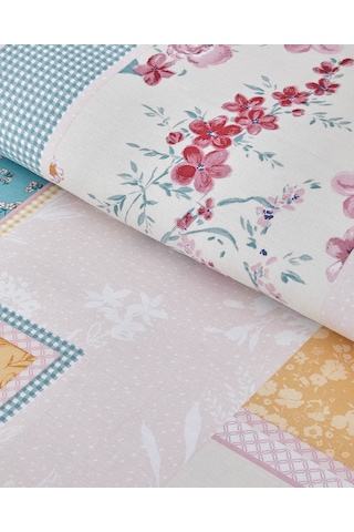 English Home Patch Bouquet Çift Taraflı Pamuklu Çift Kişilik Nevresim Seti 200x220 Cm Yeşil-sarı
