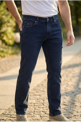 Little Cup Jeans Co Erkek Koyu Lacivert Klasik Kesim Pamuklu Esnek Jean Kot Denim Pantolon