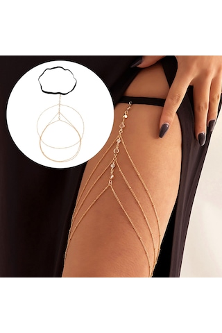 Homyl Kadınlar Için Uyluk Zinciri Kolay Giyilebilir Doğum Altın