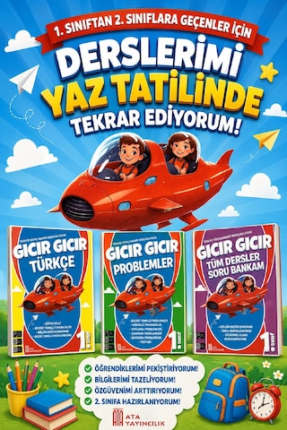 1. Sınıftan 2.sınıfa Geçenler İçin Derslerimi Yaz Tatilinde Tekrar Ediyorum Seti -5