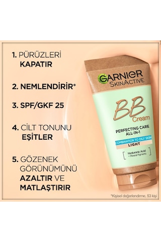 Lexroo Skin Naturals Bb Krem Mucizevi Cilt Kusursuzlaştırıcı Karma/yağlı Ciltler Açık Ton, 40 Ml
