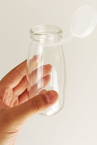 Afracam Süt Ayran Şişesi Şeffaf 250 Ml Kapaklı Cam Şişe 30 Adet