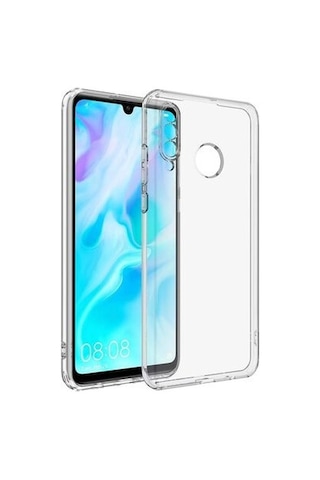 Huawei P30 Lite İle Uyumlu Kılıf Şeffaf Kamera Korumalı Esnek Silikon Telefon Kılıfı Kapak