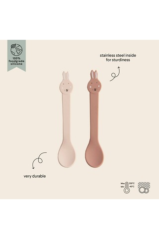 Trixie Mrs. Rabbit Silikon 2'li Kaşık Seti 96-645 Pembe