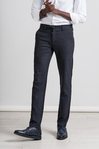 Perpant Slimfit Bitik Kareli Beli Lastikli Ve İplikli Kışlık Kumaş Jogger Pantolon 001