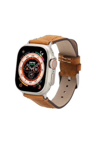 Bloomstrap Avilla Moccasin Deri iOS Watch Uyumlu Kayışı-44/45/46/49mm