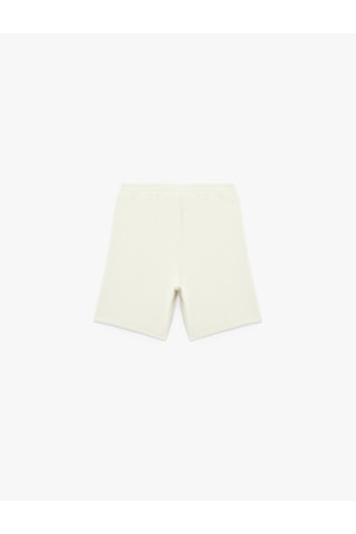 Koton Pamuklu Cep Detayı Fitilli Bermuda Şort Beyaz 5sam40077mk Beyaz