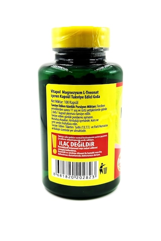 Vitapol Magnezyum L-treonat 2000 Mg 100 Vegan Kapsül mgltreonat