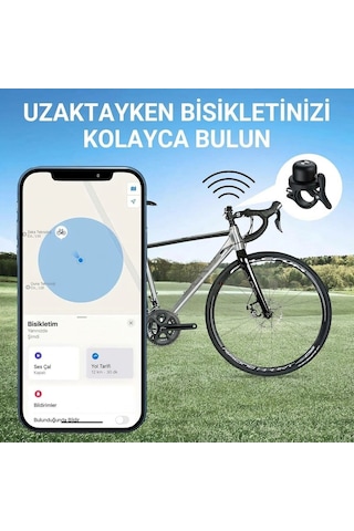Airtag İçin Bisiklet Zili Gizli Montaj, Gps İzleyici İçin Su Geçirmez Hırsızlığa Karşı Siyah