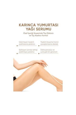 Karınca Yumurtası Yağı Tüy Azaltıcı Ve Tüy Dökücü Doğal Serum 30 Ml