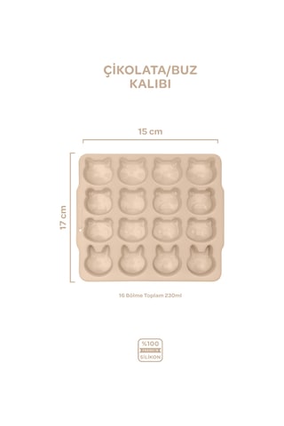 Silikon Çikolata / Buz Kalıbı Latte Bej