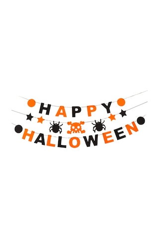 Hfambition Halloween Dekorasyon Seti: Alfabe Nonwoven Bayrak + 20 Led 2m + 30 Led 3m Işık Zinciri, Sıcak Beyaz Sürekli Aydınlatma, 2xaa Pil Pil Yok