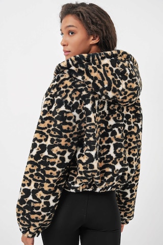 Gabria Kapişonlu Desenli Kısa Mont Siyah