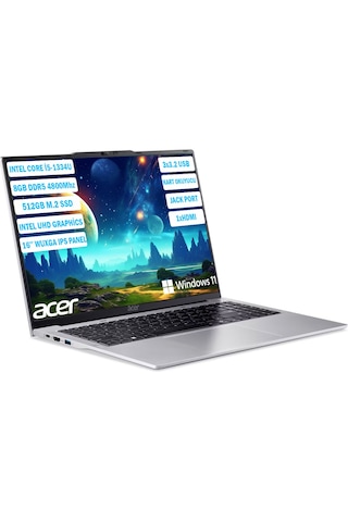 Acer AL16-52P-55S2 NX.J23EY.001 i5-1334U 8 GB 512 GB SSD 16" W11H Dizüstü Bilgisayar