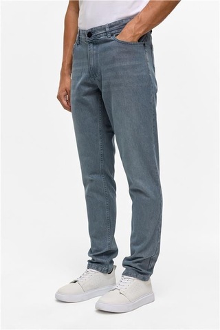 Gri Slim Denim Pantolon Gri