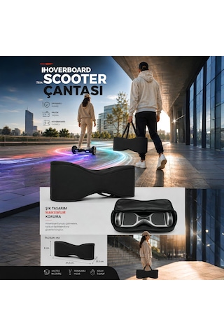 Citymate Elektrikli Kaykay Hoverboard Bluetooth Hoparlörlü 6.5 İnç Grafiti D01 +Çanta