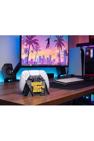 Omni Gta 6 Temalı Ps5 Kol Standı - Özel Tasarım Gta 6 Kontrolcü Standı, Playstation 5 Oyuncu Aksesuarı Konsol Standı Ve Tutucu Siyah