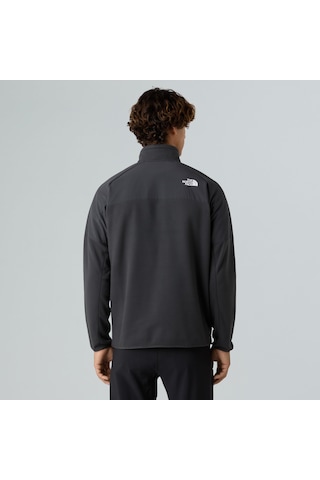 The North Face M Glacier Heavyweight 1/2 Zip Erkek Polar-30512 Koyu Gri