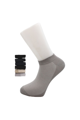 Erkek Modal Patik Çok Renkli Çorap Dikişsiz 6'lı Paket Çok Renkli