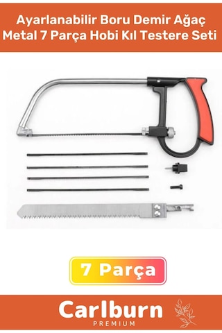 Özel Üretim Ayarlanabilir Güçlü 4 Yedek Bıçaklı Boru Demir Ağaç Metal 7 Parça Hobi Kıl Testere Seti