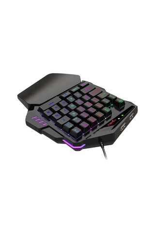 Carrier "hxsj V500 Tek Elle Oyun Klavyesi - Rgb Aydınlatmalı,