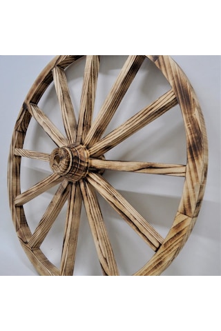 Otantik Ahşap At Arabası Tekeri 90 Cm. Diğer