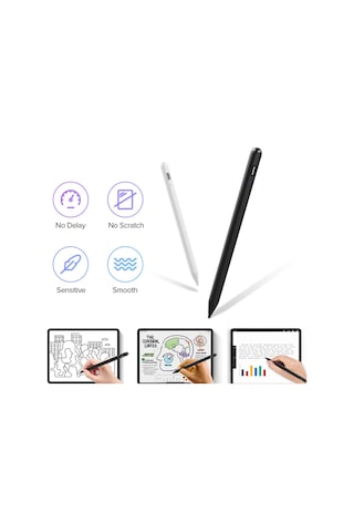 İpad İçin Yp0016 Yanlış Dokunma Önleyici Manyetik Kapasitif Stylus Kalem Siyah