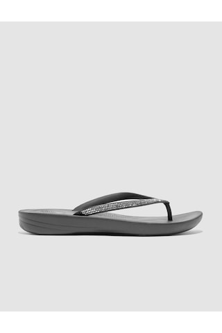 Fitflop Iqushıon Sparkle R08 Siyah Kadın Parmak Arası Terlik Siyah