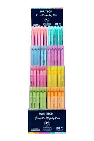 Wrıtech W-822 Silinebilir Fosforlu Kalem - 120'lı Stand
