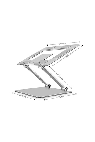 Bilgisayar Stand Dizüstü Bilgisayar Stand Katlanabilir Metal Yüksek Isı Dispidasyon Standı Ergonomik Gümüş