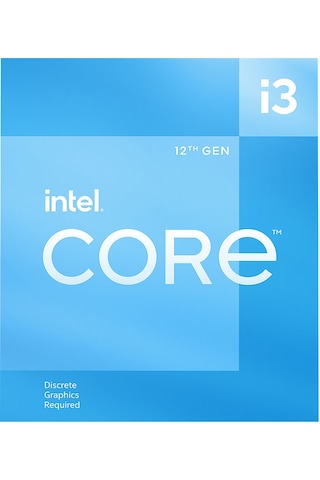 Intel Core i3-12100F 3.3 GHz LGA1700 12 MB Cache 58 W Box İşlemci