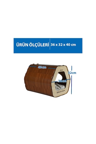 Herniks Mdf Altıgen Kedi Evi 36 CM Hr3029