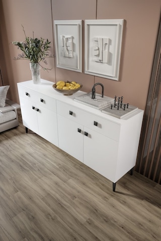 Livia Konsol 180 Cm Beyaz 4 Kapaklı 2 Çekmeceli Modern Konsol Beyaz
