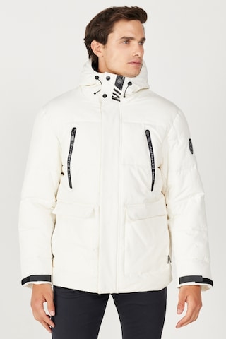 Wrangler All Terrain Gear Regular Fit Normal Kesim Kapüşonlu Beyaz Şişme Mont W232217001 Siyah
