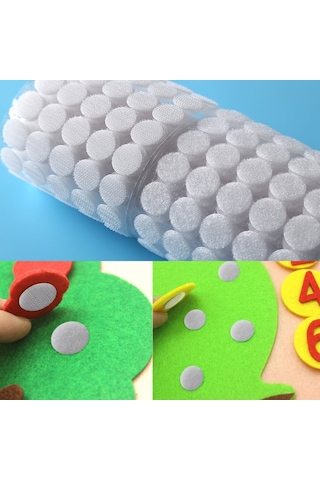 3000 Adet 1,5 Cm Cırt Bant Yuvarlak Arkası Yapışkanlı
