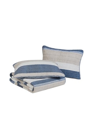 Quilt Set - 100 Reversible All Season Bedding Includes Matching Shams Blue Diğer
