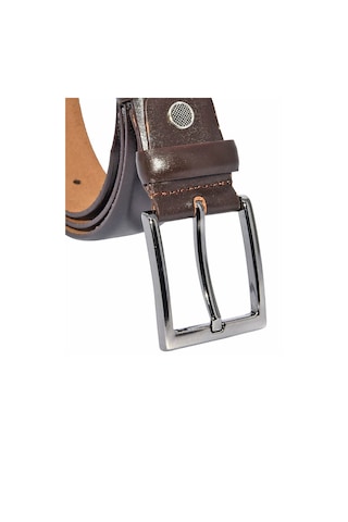 3.5 Cm. Klasik Hakiki Deri Düz Renk Kemer Koyu Kahve Kahverengi