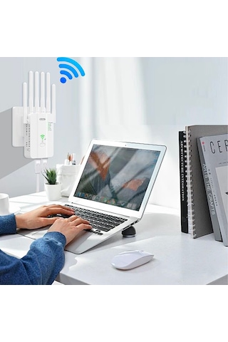 Go Des Gd-wps032 1200mbps 6 Antenli 5ghz Wifi Sinyal Güçlendirici Router Beyaz