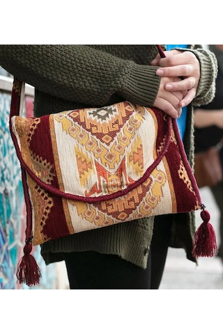 Bk Gift El Yapımı Otantik Türk Kilim Omuz Çantası -4, Günlük, Kitap, Tablet, Plaj Ve Seyahat Çantası Kobitmeyencom35839 Bk Gift