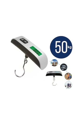 Fithome 50 Kg Dijital Askılı Bagaj Tartısı Lcd Ekranlı Elektronik Bavul Kantarı Hassas El Terazisi