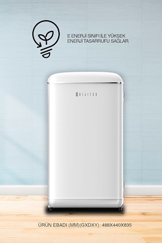 Dijitsu DB120RWH 93 LT Retro Buzdolabı