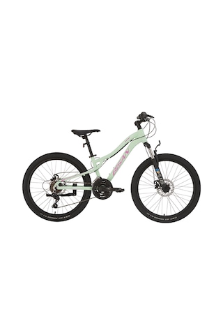 Bisan Kdx 2800-d Kadın Mtb Dağ Bisikleti 24 Jant 21 Vites Disk Fren 30 Cm Kadro Mint Yeşil - Pembe